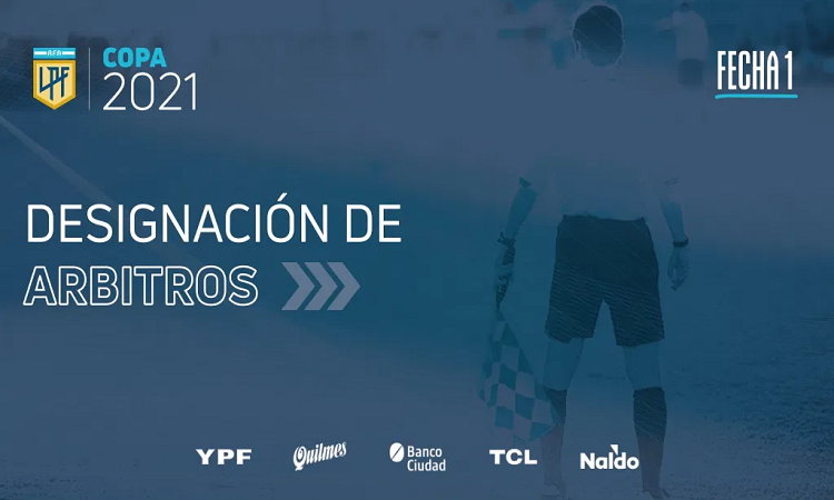 Los árbitros designados para la primera fecha
