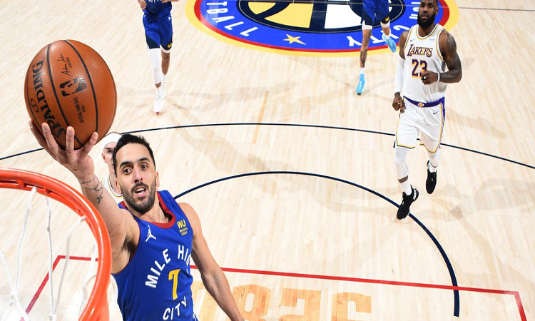 Campazzo brilló en el triunfo de Denver ante los Lakers
