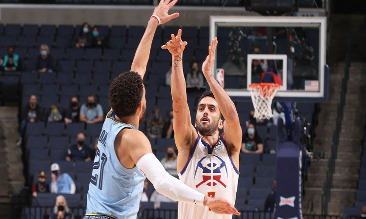 Campazzo: triple clave y valioso aporte en defensa para la victoria de Denver