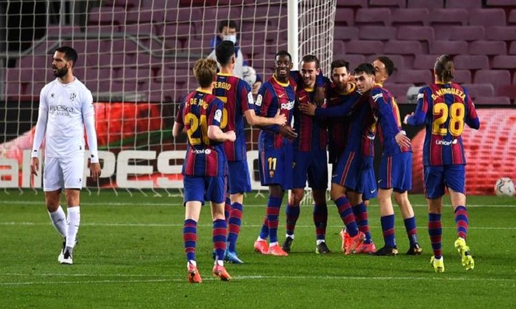 Todo Messi: récord, doblete y asistencia ante Huesca