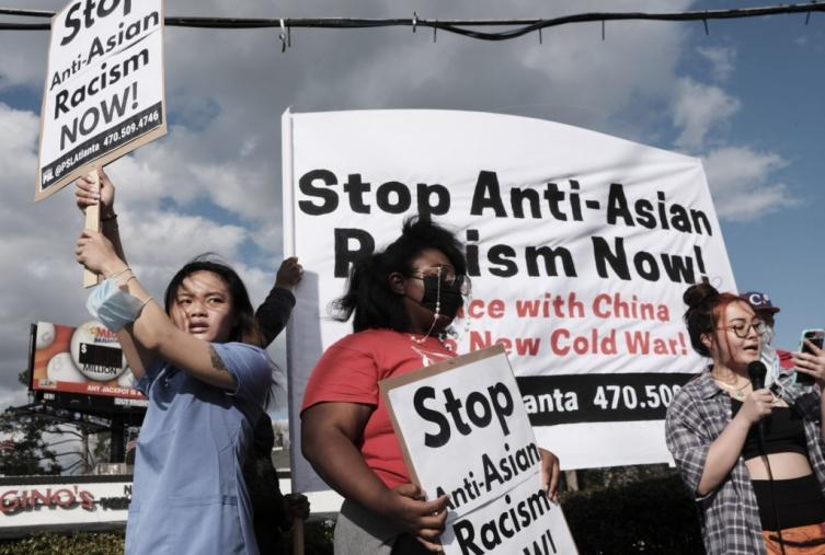 Protesta en EEUU contra el racismo hacia la comunidad asiática