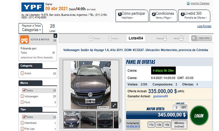 Remates online de autos: a precios hasta 25% más bajos que el mercado