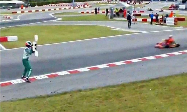 Sanción de 15 años por tirar un pedazo de karting a la pista