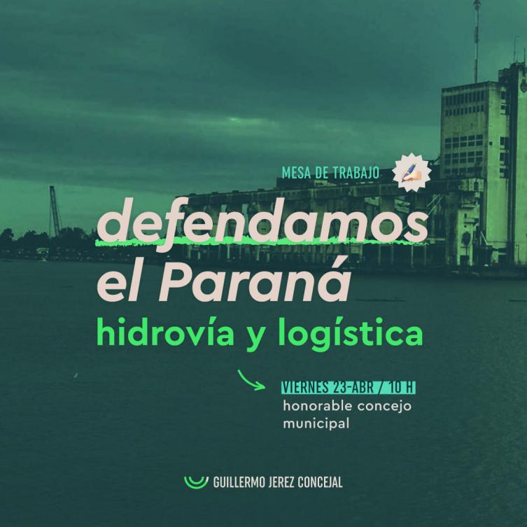 Mesa de trabajo para discutir el fututo de la hidrovía