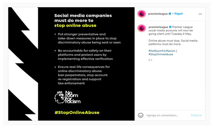 Contra el abuso en línea: ingleses apagan sus redes sociales durante 4 días 