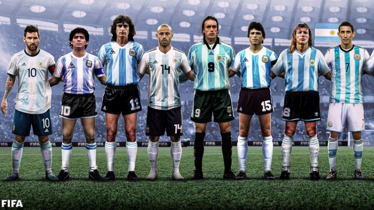 La FIFA escogió a los 16 íconos de la selección argentina y causó polémica