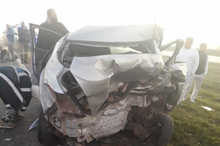 Choque múltiple en la autopista Santa Fe - Rosario
