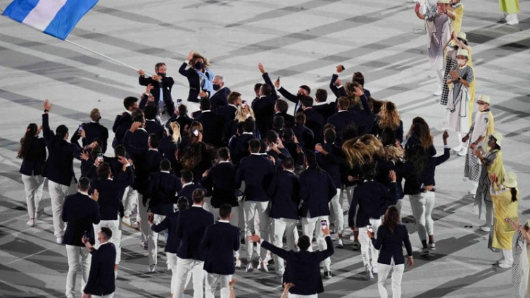 Delegación argentina en la Ceremonia de Tokio 2020