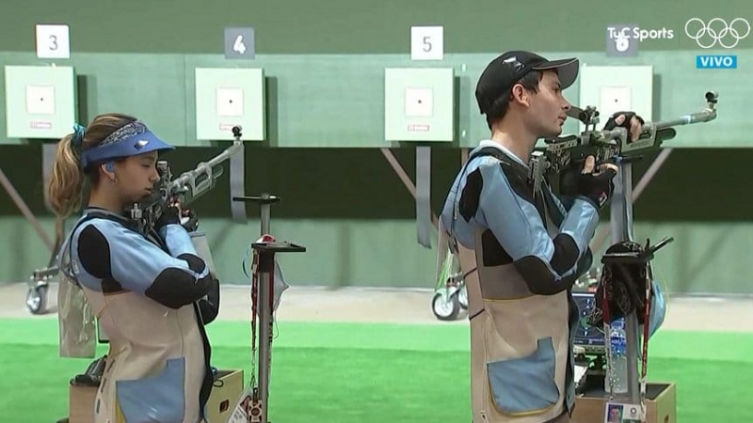 Russo y el santafesino Eberhardt participaron de la prueba mixta