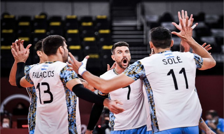 El seleccionado masculino de vóley logró su primera victoria ante Francia