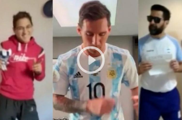 El baile de Messi con los atletas olímpicos argentinos que es furor