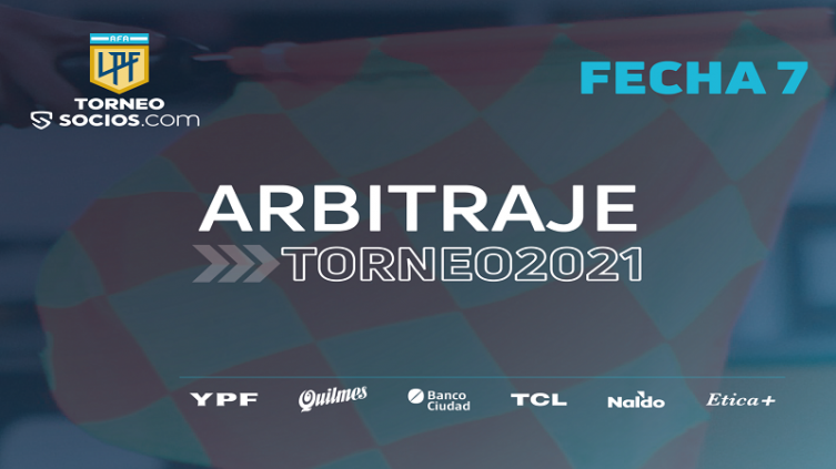LPF: árbitros para la séptima fecha