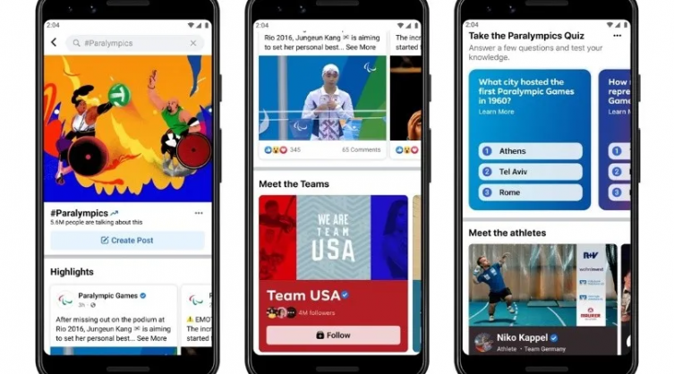 Contenido de Facebook para los Juegos Paralímpicos 