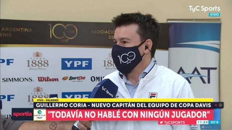 Coria es oficialmente el nuevo capitán en la Copa Davis