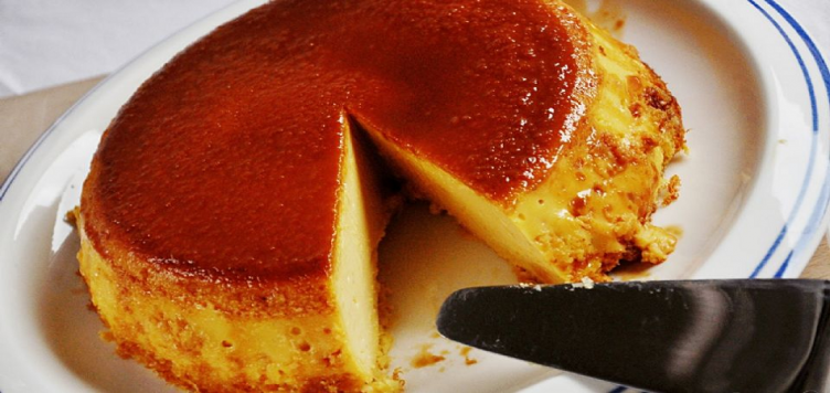 Flan de queso sin huevos ni horno, muy rico