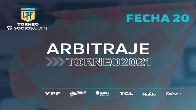 LPF: árbitros para la fecha 20ª