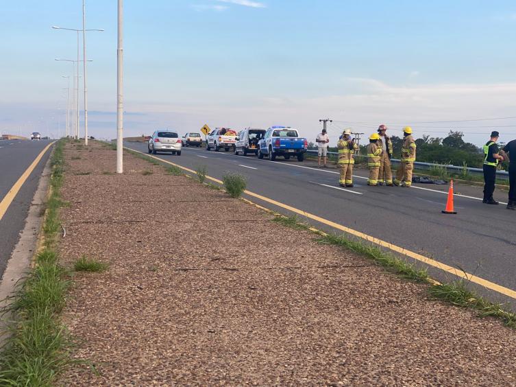 Accidente fatal: un ciclista falleció en la autovía 19