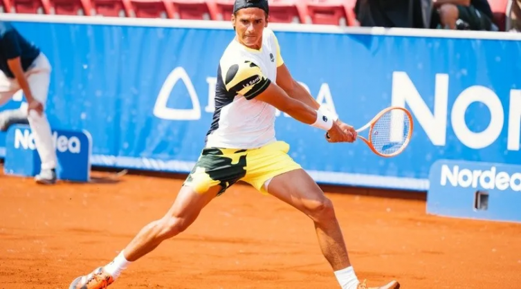 Federico Coria en la final del Challenger de Brasilia