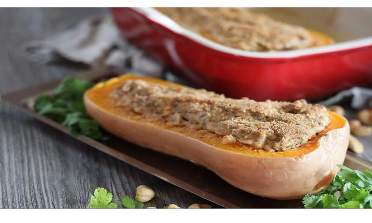 Receta vegana: zapallo relleno con vegetales