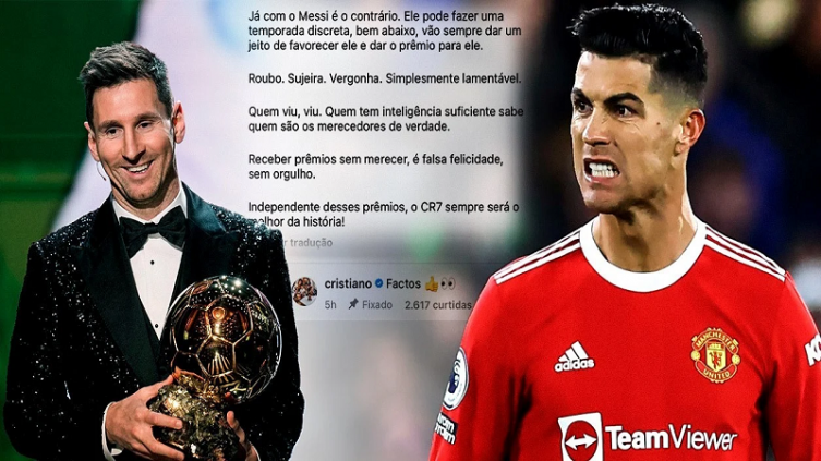 Balón de Oro: el comentario de Cristiano en un posteo contra Messi