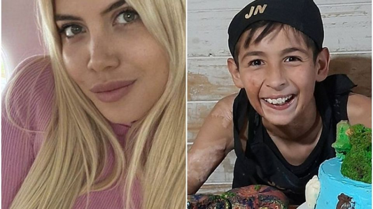 Wanda Nara con un pedido para Joaquín, el nene pastelero