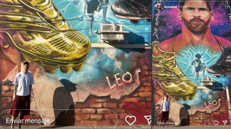 Rosario: Leo Messi fue a conocer el mural
