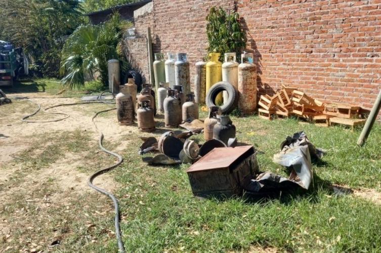 Gran explosión en un depósito de garrafas en Sauce Viejo