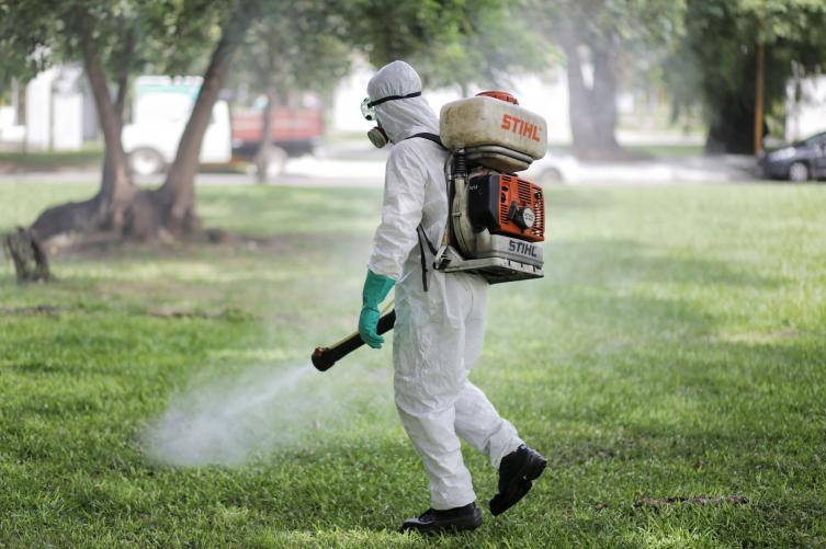 Trabajos de fumigación, iluminación y bacheo en la ciudad