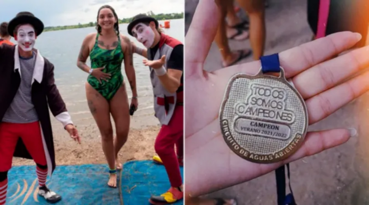 Le dieron una semana de vida y salió campeona de aguas abiertas