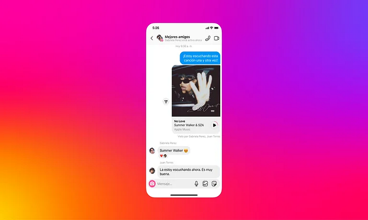 Instagram: ahora con música en los mensajes directos