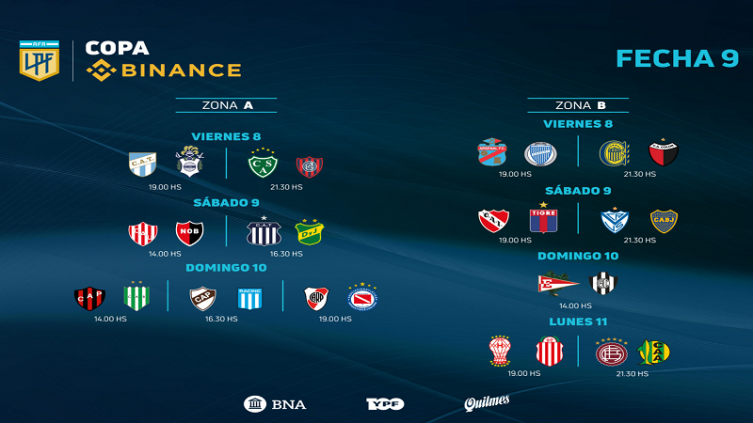 LPF: agenda de partidos para la 9ª fecha