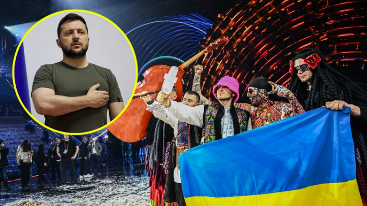 Volodimir Zelenski, tras la victoria de Ucrania en Eurovisión 2022