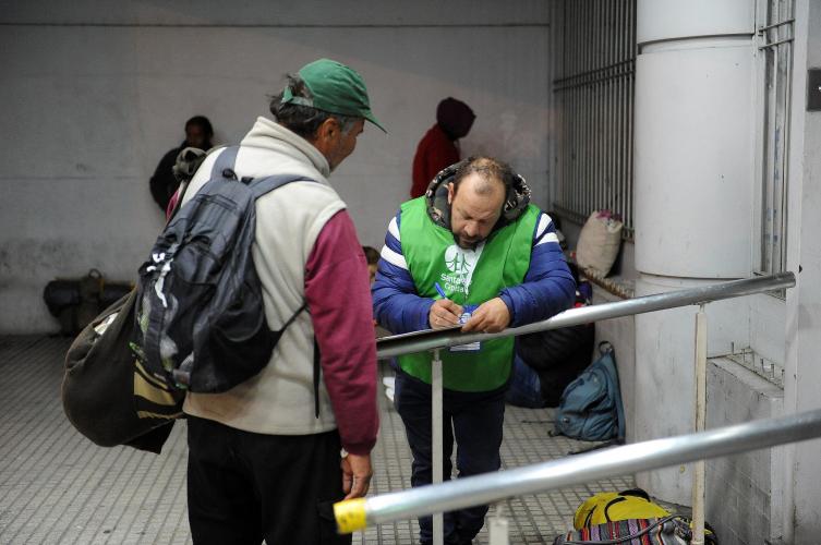 La Municipalidad censó a personas en situación de calle