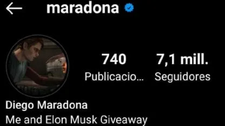Hackearon el Instagram de Diego Maradona