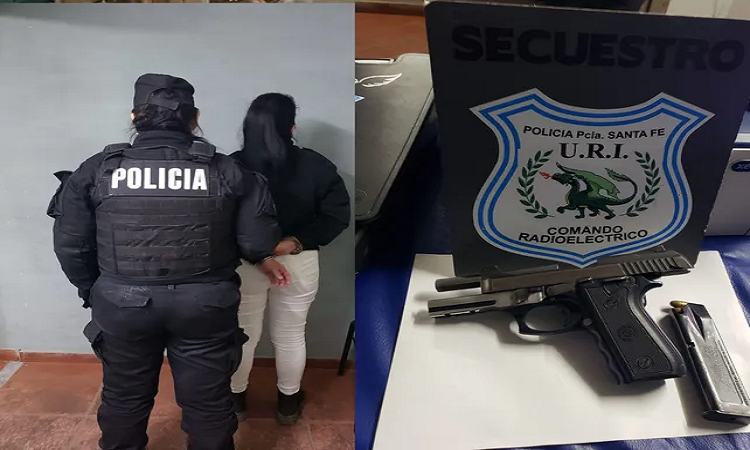 Cadete del Isep con un arma de guerra cargada