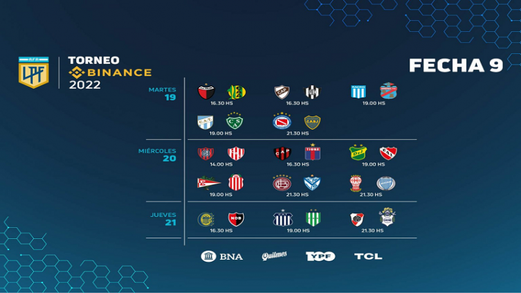 LPF: cronograma para la 9ª Fecha