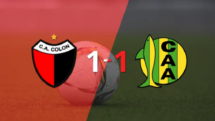 Colón empató ante Aldosivi condicionado por la expulsión de Goltz