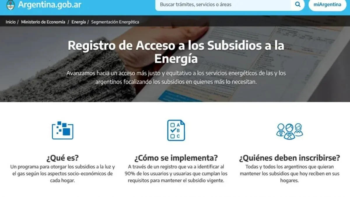 Subsidios a la luz y al gas: extienden plazo de inscripción