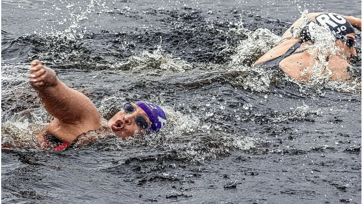 Vanesa García, en el podio del Lago san Juan