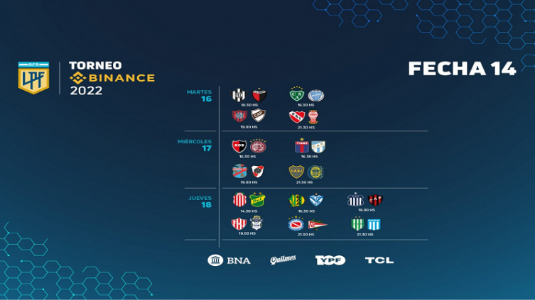 LPF: cronograma de la fecha 14