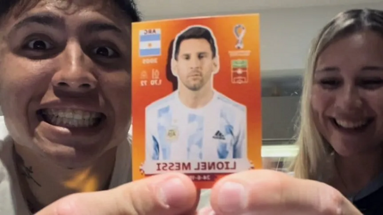 Facundo Farías consiguió la figurita de Messi y así reaccionó