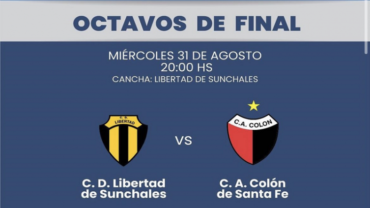 Colón visita a Libertad de Sunchales por la Copa Santa Fe