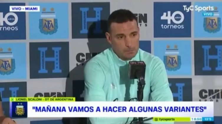 Conferencia de Scaloni previo al amistoso de Argentina y Honduras