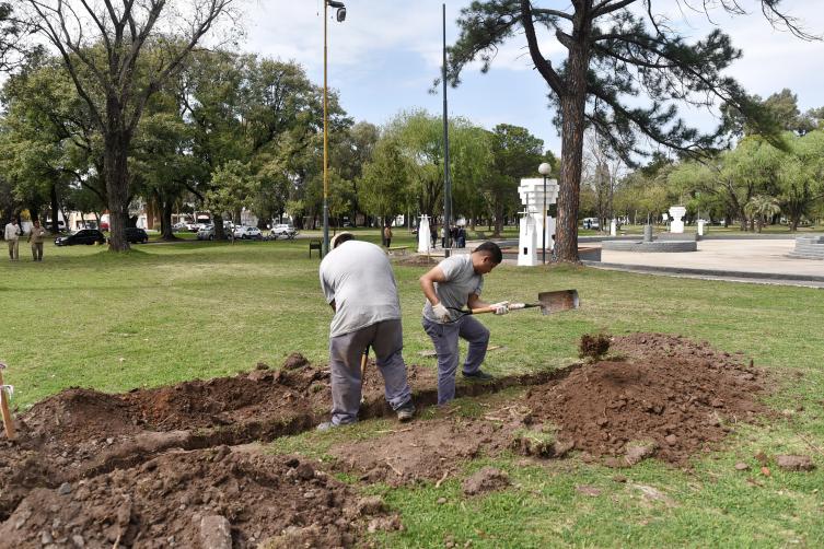 La Municipalidad coloca 30 nuevas columnas de iluminación