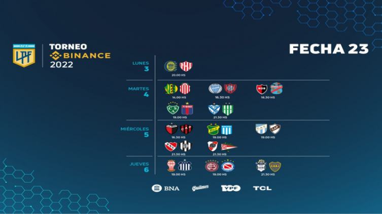 LPF: Agenda de las fechas 23 