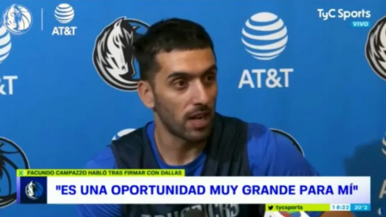 Campazzo tuvo su presentación en Dallas Mavericks