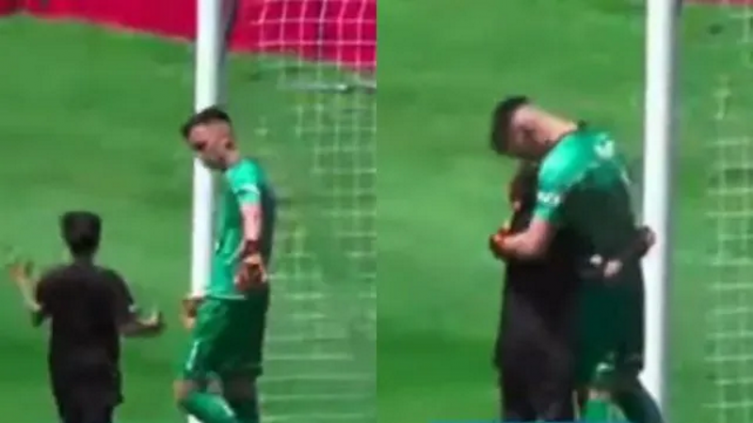 Colón: fue viral el abrazo de un niño al arquero de reserva 