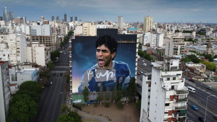 La galería maradoniana a cielo abierto
