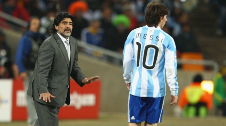 Leo Messi posteó por el cumpleaños de Diego Maradona