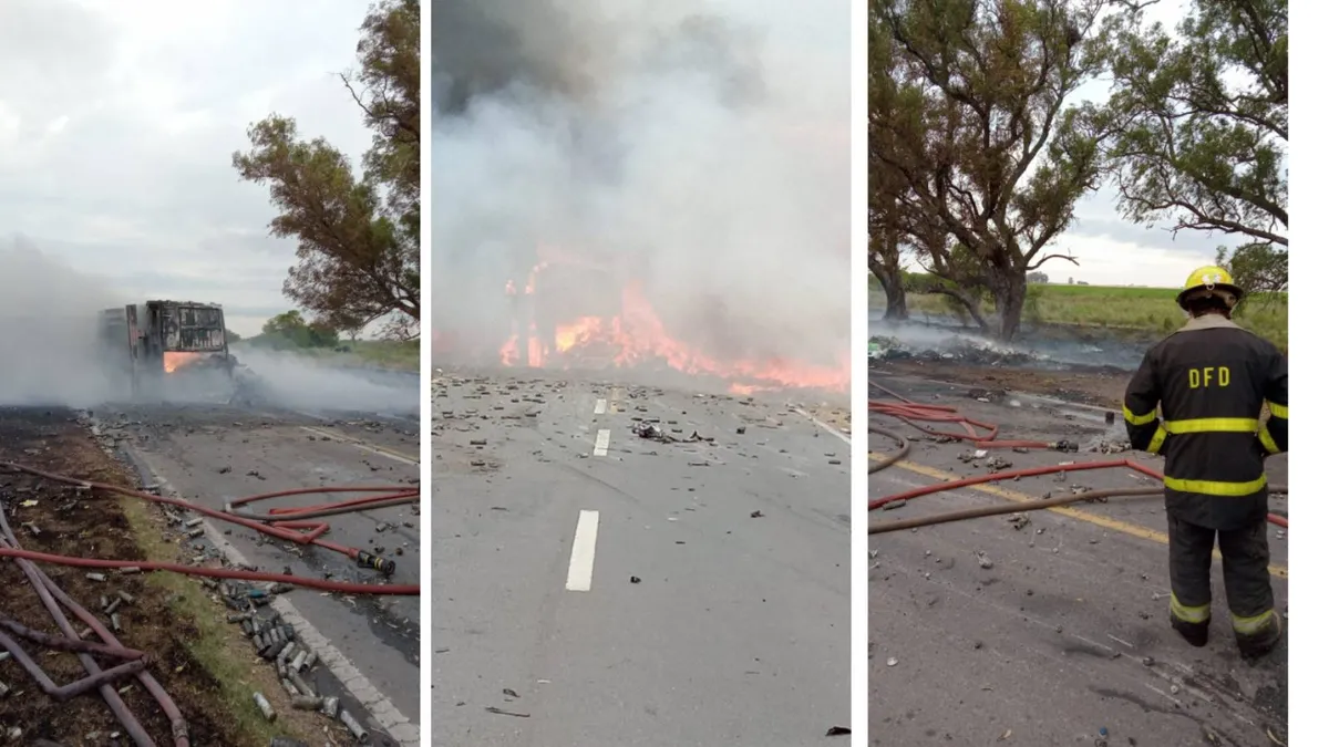 Fatal accidente entre un auto y un camión cisterna